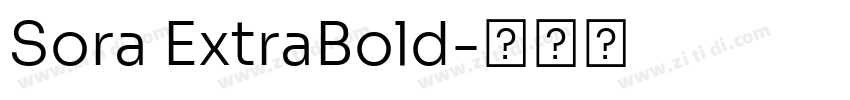 Sora ExtraBold字体转换